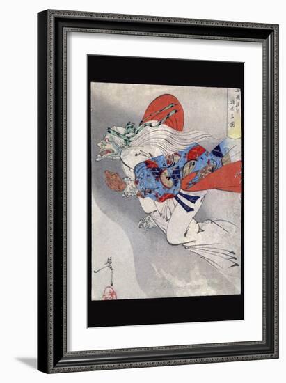 Ibaraki of Rashomon-Taiso Yoshitoshi-Framed Art Print
