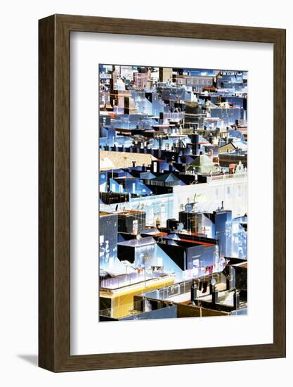 Iberian Negative Collection - Blue Cadiz Architecture-Philippe Hugonnard-Framed Photographic Print