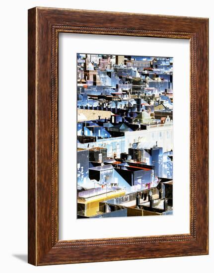 Iberian Negative Collection - Blue Cadiz Architecture-Philippe Hugonnard-Framed Photographic Print