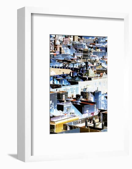 Iberian Negative Collection - Blue Cadiz Architecture-Philippe Hugonnard-Framed Photographic Print