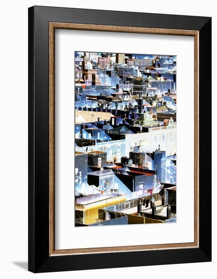 Iberian Negative Collection - Blue Cadiz Architecture-Philippe Hugonnard-Framed Photographic Print