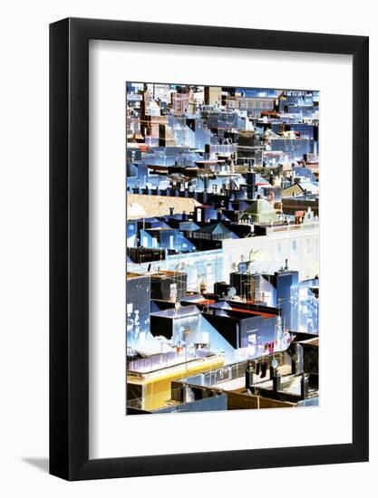 Iberian Negative Collection - Blue Cadiz Architecture-Philippe Hugonnard-Framed Photographic Print