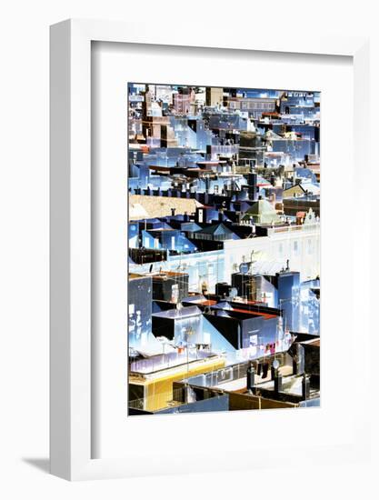 Iberian Negative Collection - Blue Cadiz Architecture-Philippe Hugonnard-Framed Photographic Print