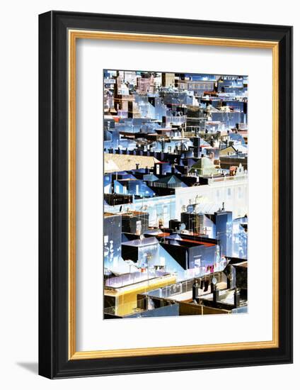 Iberian Negative Collection - Blue Cadiz Architecture-Philippe Hugonnard-Framed Photographic Print