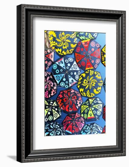 Iberian Negative Collection - Colourful Umbrellas Sky-Philippe Hugonnard-Framed Photographic Print