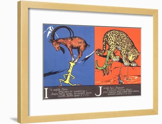 Ibex and Jaguar-null-Framed Art Print