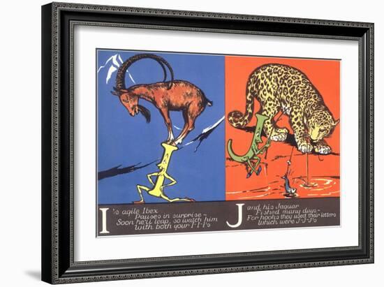 Ibex and Jaguar-null-Framed Art Print