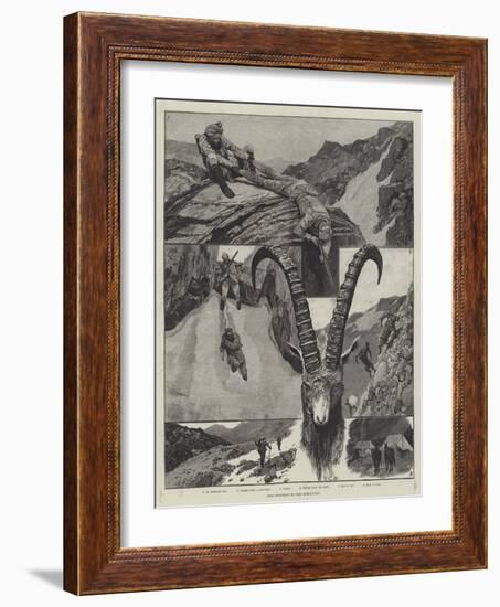 Ibex-Shooting in the Himalayas-Richard Caton Woodville II-Framed Giclee Print