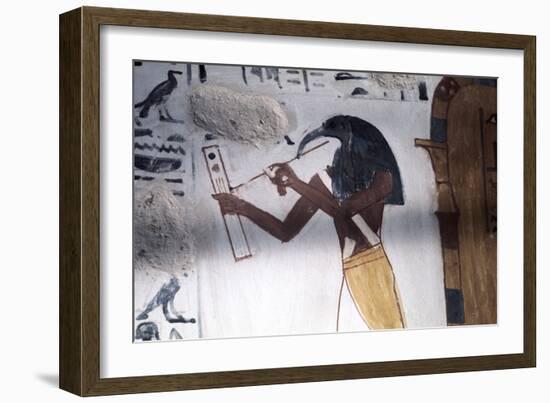 Ibis-Headed God Thoth, Secretary to the Gods and Patron of Scribes, Ancient Egyptian-null-Framed Photographic Print
