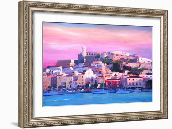 Ibiza Eivissa Old Town And Harbour Pearl Of The Mediterranean-Markus Bleichner-Framed Art Print