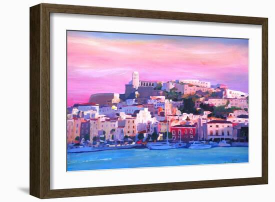 Ibiza Eivissa Old Town And Harbour Pearl Of The Mediterranean-Markus Bleichner-Framed Art Print