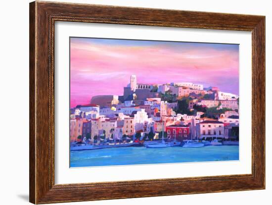 Ibiza Eivissa Old Town And Harbour Pearl Of The Mediterranean-Markus Bleichner-Framed Art Print