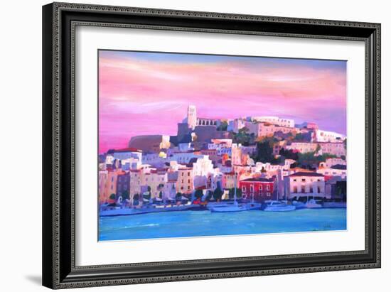 Ibiza Eivissa Old Town And Harbour Pearl Of The Mediterranean-Markus Bleichner-Framed Art Print