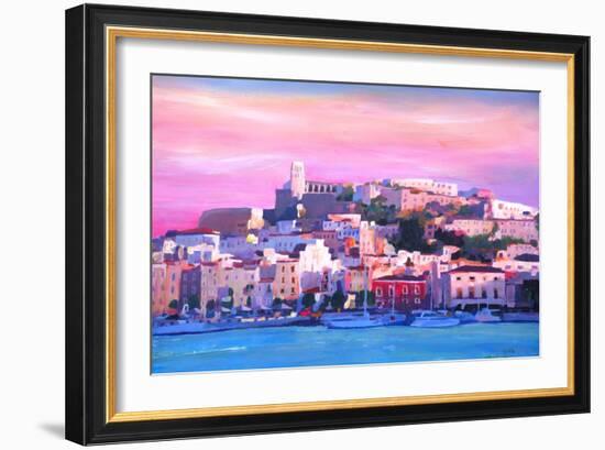 Ibiza Eivissa Old Town And Harbour Pearl Of The Mediterranean-Markus Bleichner-Framed Art Print