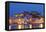 Ibiza Harbour at Night, Ibiza, Balearic Islands, Spain, Europe-Neil Farrin-Framed Premier Image Canvas