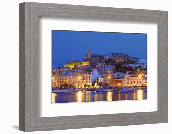 Ibiza Harbour at Night, Ibiza, Balearic Islands, Spain, Europe-Neil Farrin-Framed Photographic Print