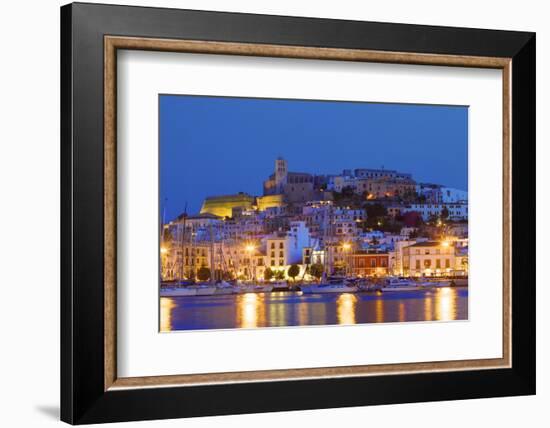 Ibiza Harbour at Night, Ibiza, Balearic Islands, Spain, Europe-Neil Farrin-Framed Photographic Print