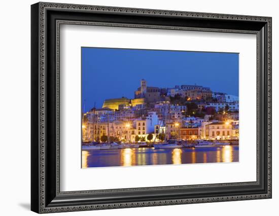 Ibiza Harbour at Night, Ibiza, Balearic Islands, Spain, Europe-Neil Farrin-Framed Photographic Print