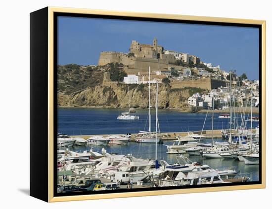 Ibiza Town Skyline and Marina, Ibiza, Balearic Islands, Spain, Mediterranean, Europe-Lightfoot Jeremy-Framed Premier Image Canvas