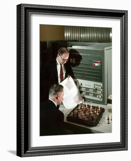 IBM Electronic Data Processing Machine, Type 704, Solving Chess Problems with a Data Processor-Andreas Feininger-Framed Photographic Print