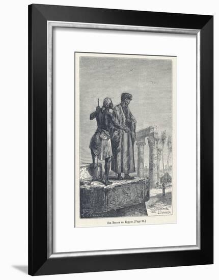 Ibn Batuta Arab Traveller with a Native in Egypt-null-Framed Art Print