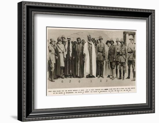 Ibn Saud, Sir Percy Cox, Miss Gertrude Bell-null-Framed Photographic Print