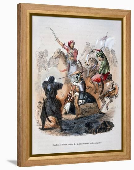 Ibrahim Pasha Fighting the Wahabis, Saudi Arabia, 1811-1818-Jean Adolphe Beauce-Framed Premier Image Canvas