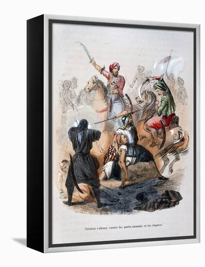 Ibrahim Pasha Fighting the Wahabis, Saudi Arabia, 1811-1818-Jean Adolphe Beauce-Framed Premier Image Canvas