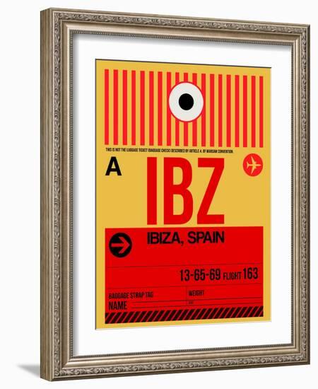 IBZ Ibiza Luggage Tag I-NaxArt-Framed Art Print