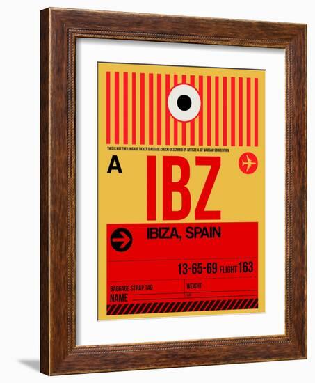 IBZ Ibiza Luggage Tag I-NaxArt-Framed Art Print