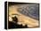 Icapui Beach, with People Fishing and Playing at Sunset-Alex Saberi-Framed Premier Image Canvas
