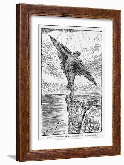 Icarus Starting out on His Flight-W.b. Richmond-Framed Art Print