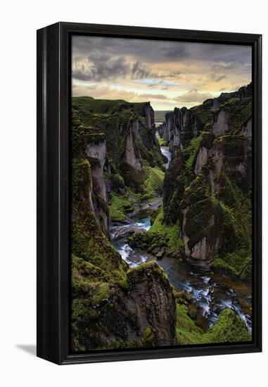 Ice Age Canyon, Game of Thrones, Iceland-Vincent James-Framed Premier Image Canvas