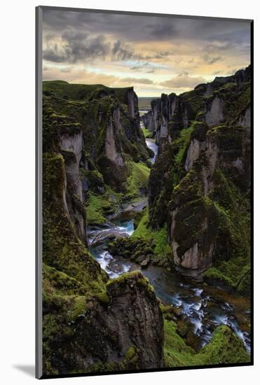 Ice Age Dark, Amazing Epic Fjaðrárgljúfur Canyon Iceland-Vincent James-Mounted Photographic Print