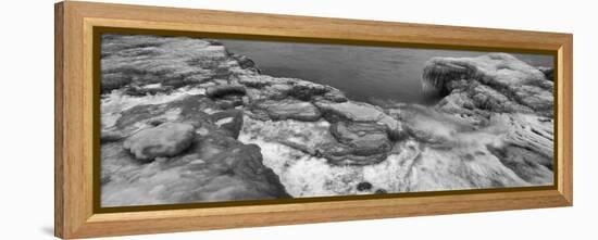 Ice along Lake Michigan, Chicago, Illinois, USA-Panoramic Images-Framed Premier Image Canvas