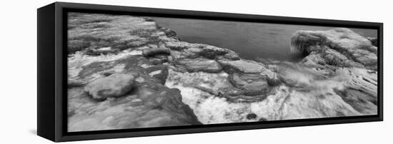 Ice along Lake Michigan, Chicago, Illinois, USA-Panoramic Images-Framed Premier Image Canvas