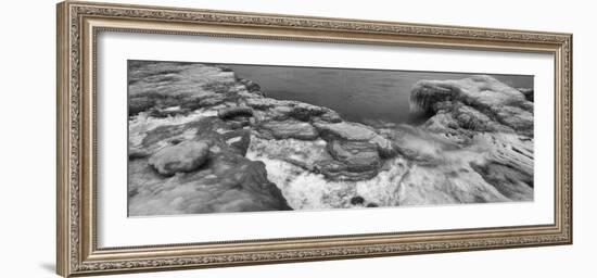 Ice along Lake Michigan, Chicago, Illinois, USA-Panoramic Images-Framed Photographic Print