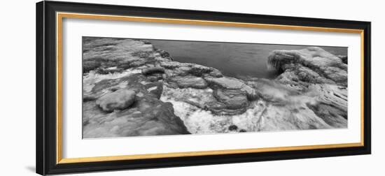 Ice along Lake Michigan, Chicago, Illinois, USA-Panoramic Images-Framed Photographic Print