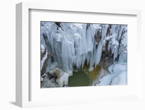 Ice and Snow in Uncompahgre River Gorge, Ouray, Colorado-Howie Garber-Framed Photographic Print