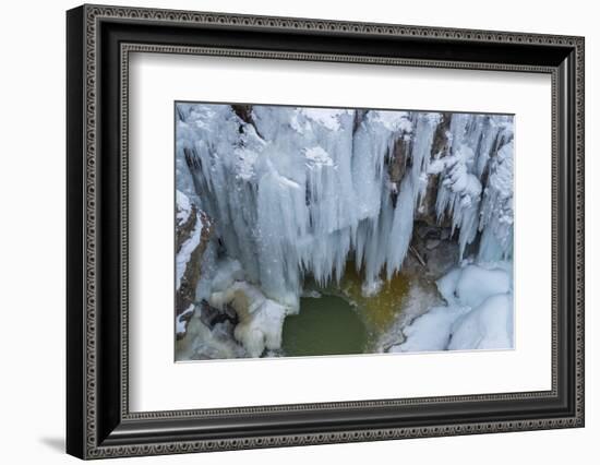 Ice and Snow in Uncompahgre River Gorge, Ouray, Colorado-Howie Garber-Framed Photographic Print