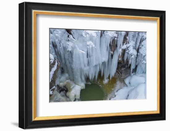 Ice and Snow in Uncompahgre River Gorge, Ouray, Colorado-Howie Garber-Framed Photographic Print