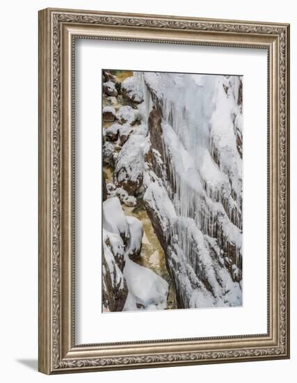 Ice and Snow in Uncompahgre River Gorge, Ouray, Colorado-Howie Garber-Framed Photographic Print