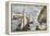Ice Boat Race on the Hudson River, 19th Century-Currier & Ives-Framed Premier Image Canvas