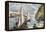 Ice Boat Race on the Hudson River, 19th Century-Currier & Ives-Framed Premier Image Canvas