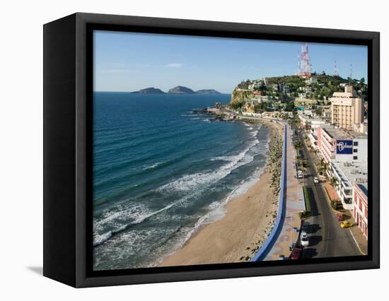 Ice Box Hill (Cerro de la Neveria) and the Olas Altas Beach, Mazatlan, Mexico-Charles Sleicher-Framed Premier Image Canvas