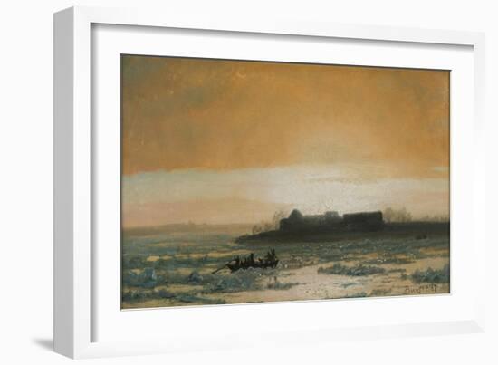 Ice Breaking Up, 1889-Albert Bierstadt-Framed Giclee Print