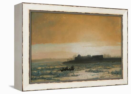 Ice Breaking Up, 1889-Albert Bierstadt-Framed Premier Image Canvas