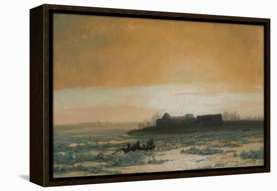 Ice Breaking Up, 1889-Albert Bierstadt-Framed Premier Image Canvas