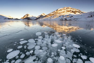  Ice Bubbles At Sunrise Bianco Lake Bernina Pass Engadine 