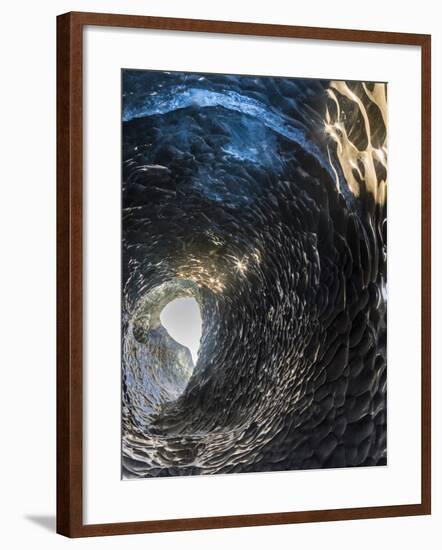 Ice Cave in the Glacier Breidamerkurjokull in Vatnajokull National Park. Entrance to the Ice Cave-Martin Zwick-Framed Photographic Print